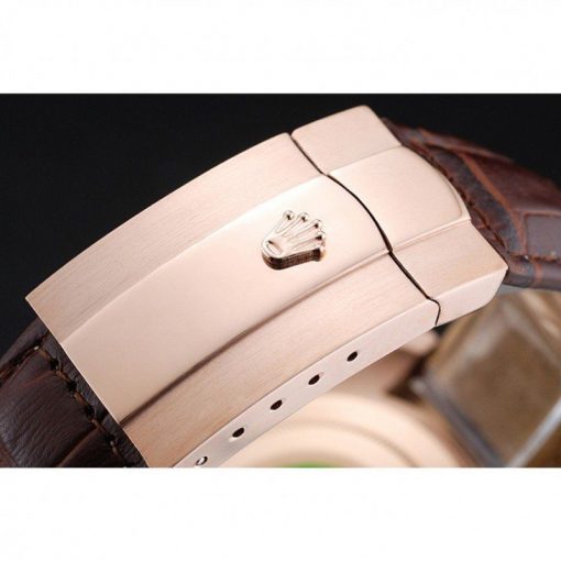 Rolex Daytona 1454243 Brown Dial Rose Gold Case Brown Leather Bracelet 39mm