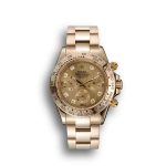 Rolex Daytona 1454245 Brown Dial Diamond Numerals Gold Case And Bracelet 39mm