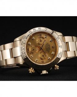 Rolex Daytona 1454245 Brown Dial Diamond Numerals Gold Case And Bracelet 39mm5