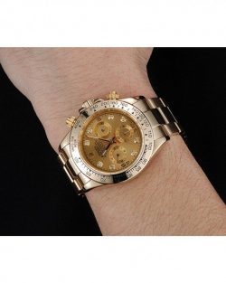 Rolex Daytona 1454245 Brown Dial Diamond Numerals Gold Case And Bracelet 39mm9