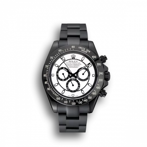Rolex Daytona 1454249 White And Black Dial Black Stainless Steel Case And Bracelet 42mm