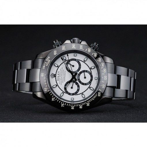 Rolex Daytona 1454249 White And Black Dial Black Stainless Steel Case And Bracelet 42mm