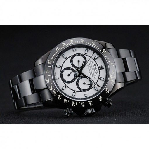 Rolex Daytona 1454249 White And Black Dial Black Stainless Steel Case And Bracelet 42mm
