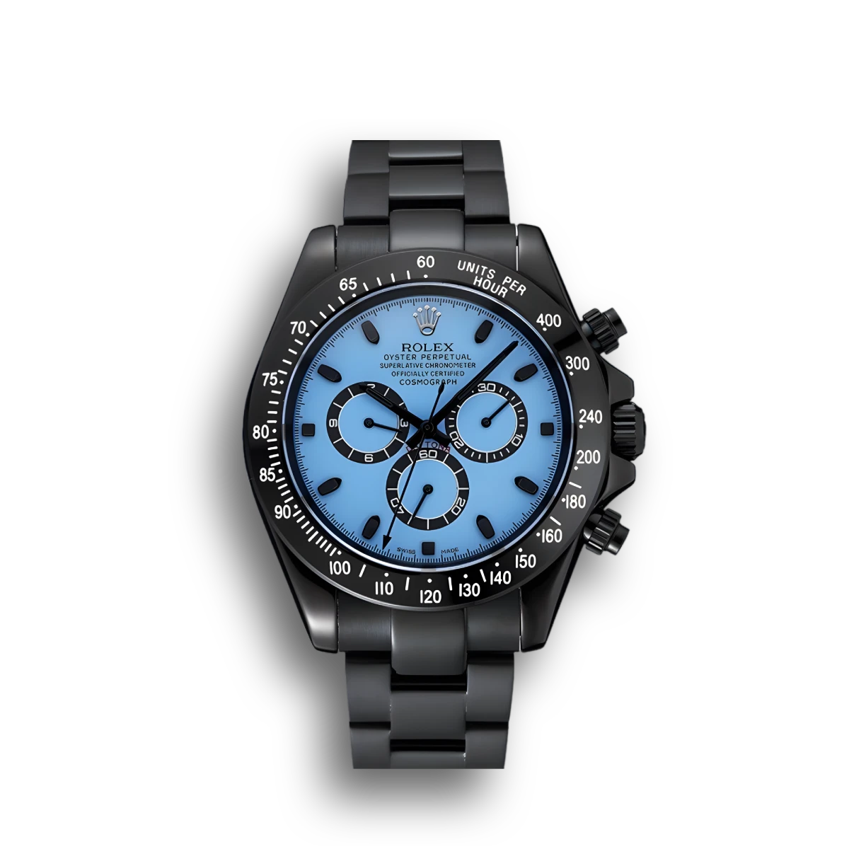 Rolex Daytona 1454250 Blue And Black Dial Black Stainless Steel Case And Bracelet 42mm Rolex Daytona 1454250 Blue And Black Dial Black Stainless Steel Case And Bracelet 42mm
