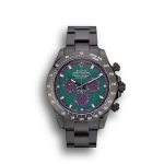 Rolex Daytona 80246 Black Stainless Steel Strap Green Dial 42mm