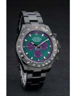 Rolex Daytona 80246 Black Stainless Steel Strap Green Dial 42mm03