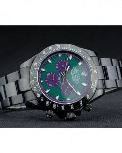 Rolex Daytona 80246 Black Stainless Steel Strap Green Dial 42mm04