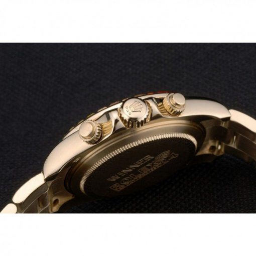 Rolex Daytona 80251 Cosmograph Rainbow Crystals Bezel Rose Gold Strap Black Dial 39mm