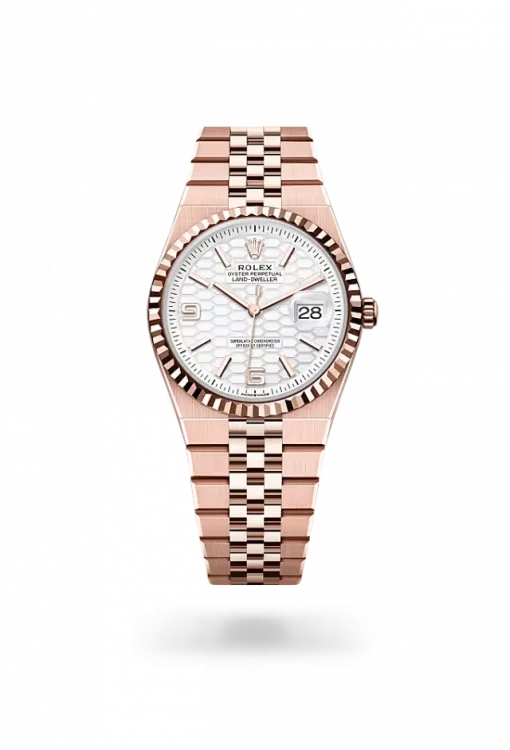 Rolex Land Dweller 127235 Intense White Everose Gold 36mm