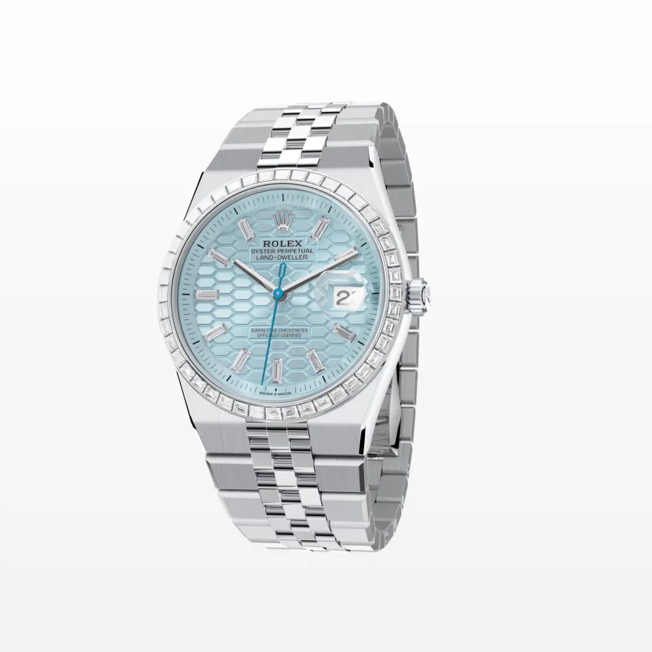 Rolex Land Dweller 127286TBR Ice Blue Diamond 36mm Rolex Land Dweller 127286TBR Ice Blue Diamond 36mm