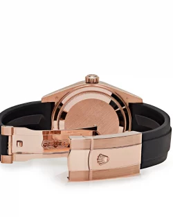 Rolex Sky Dweller 326235 Black Dial 42mm Rose Gold Rubber Strap