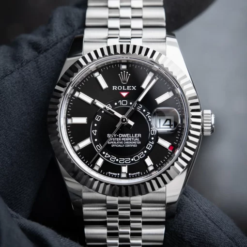 Rolex Sky Dweller 336934 Bright Black Dial 42mm Jubilee