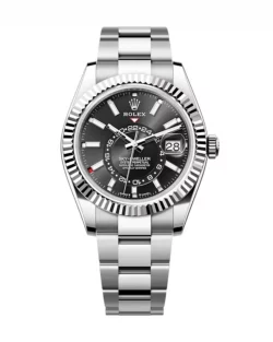 Rolex Sky Dweller 336934 Bright Black Dial 42mm Oyster Band